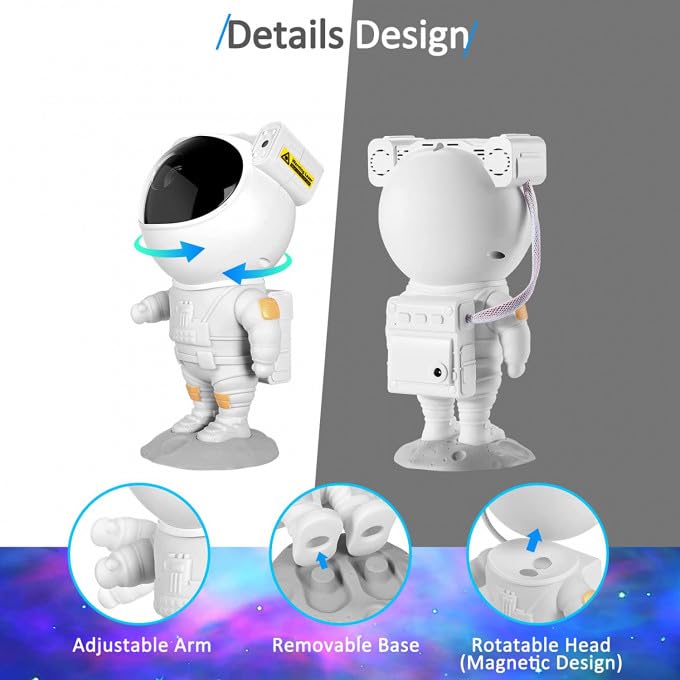 Astronaut Galaxy Projector with Remote Control - 360° Adjustable