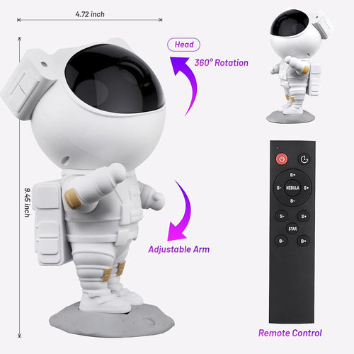 Astronaut Galaxy Projector with Remote Control - 360° Adjustable