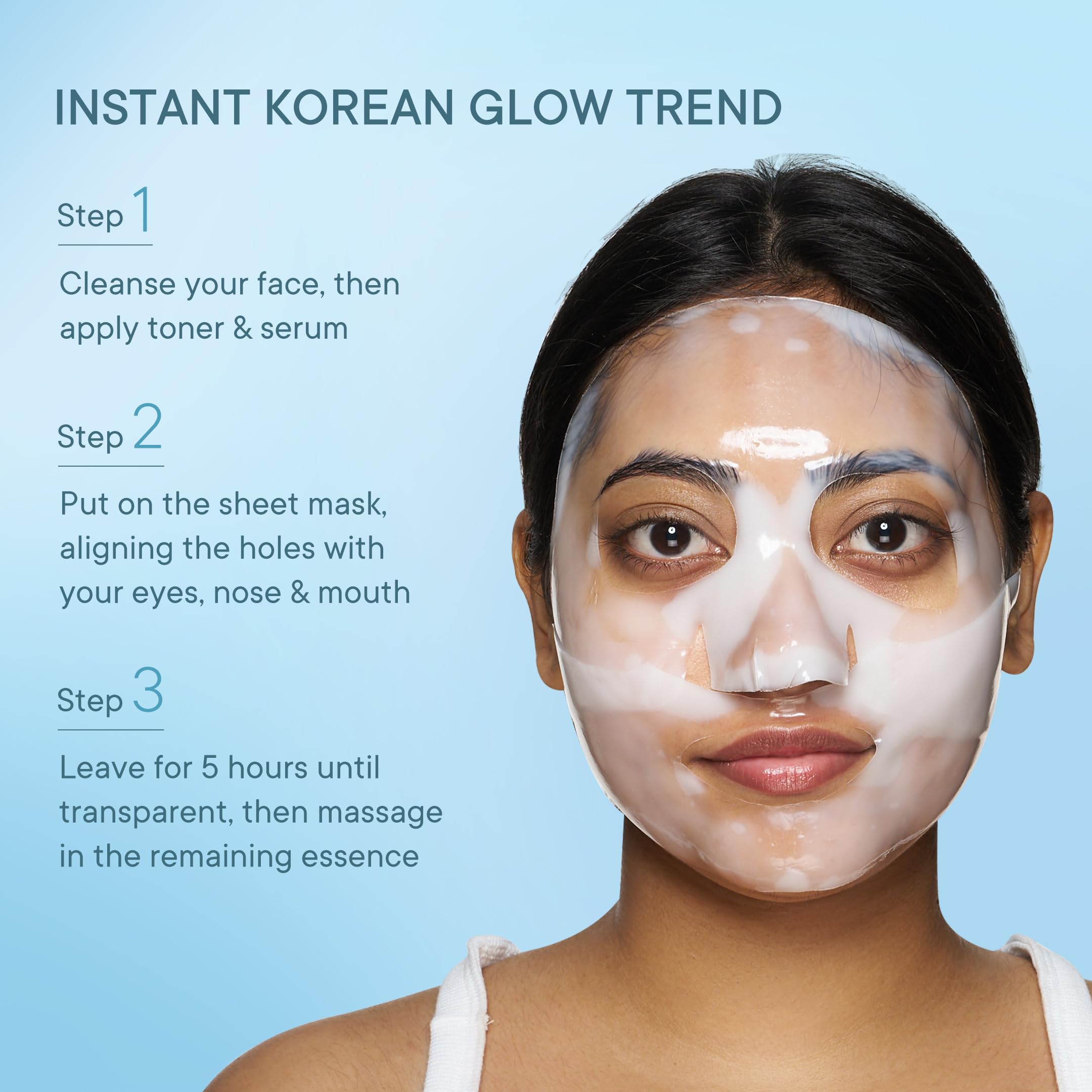 Quench Snail Mucin Korean Collagen Boost Mask with Niacinamide & Hyaluronic Acid for Glass Skin