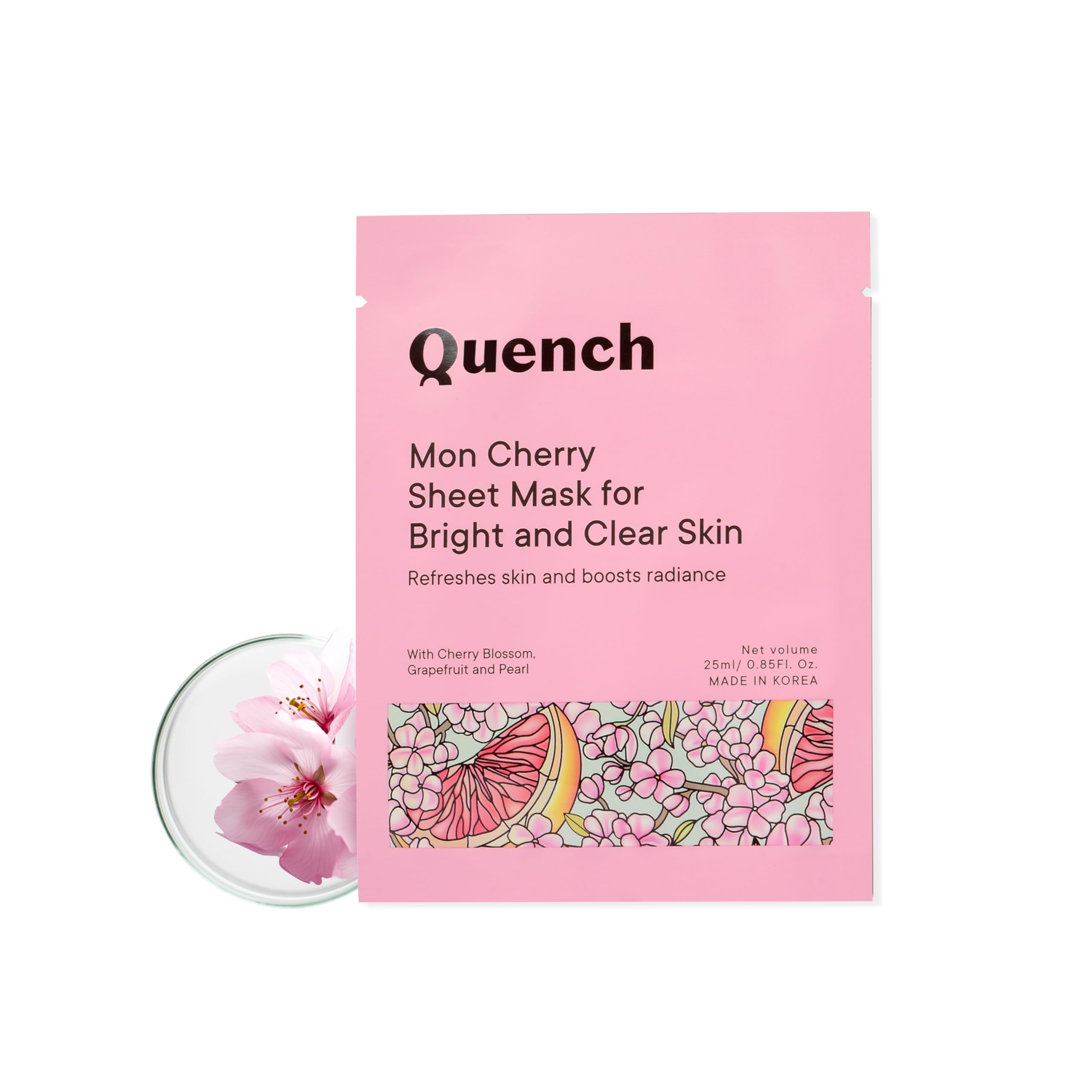 Quench Snail Mucin Korean Collagen Boost Mask with Niacinamide & Hyaluronic Acid for Glass Skin