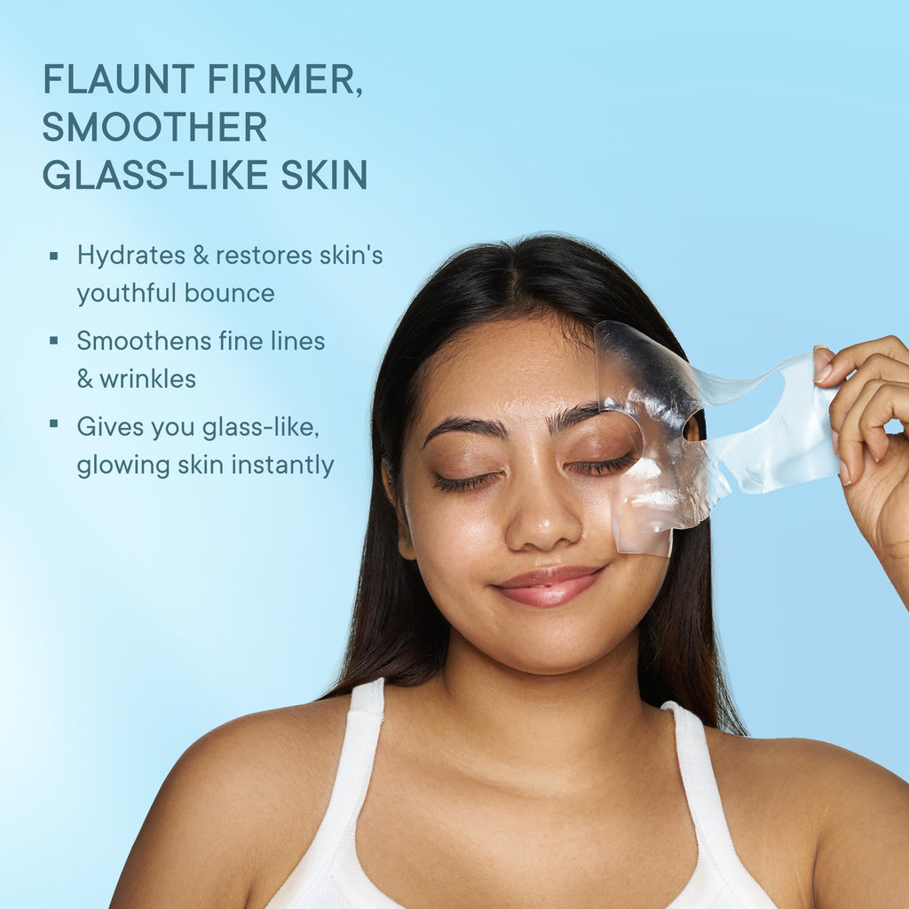 Quench Snail Mucin Korean Collagen Boost Mask with Niacinamide & Hyaluronic Acid for Glass Skin