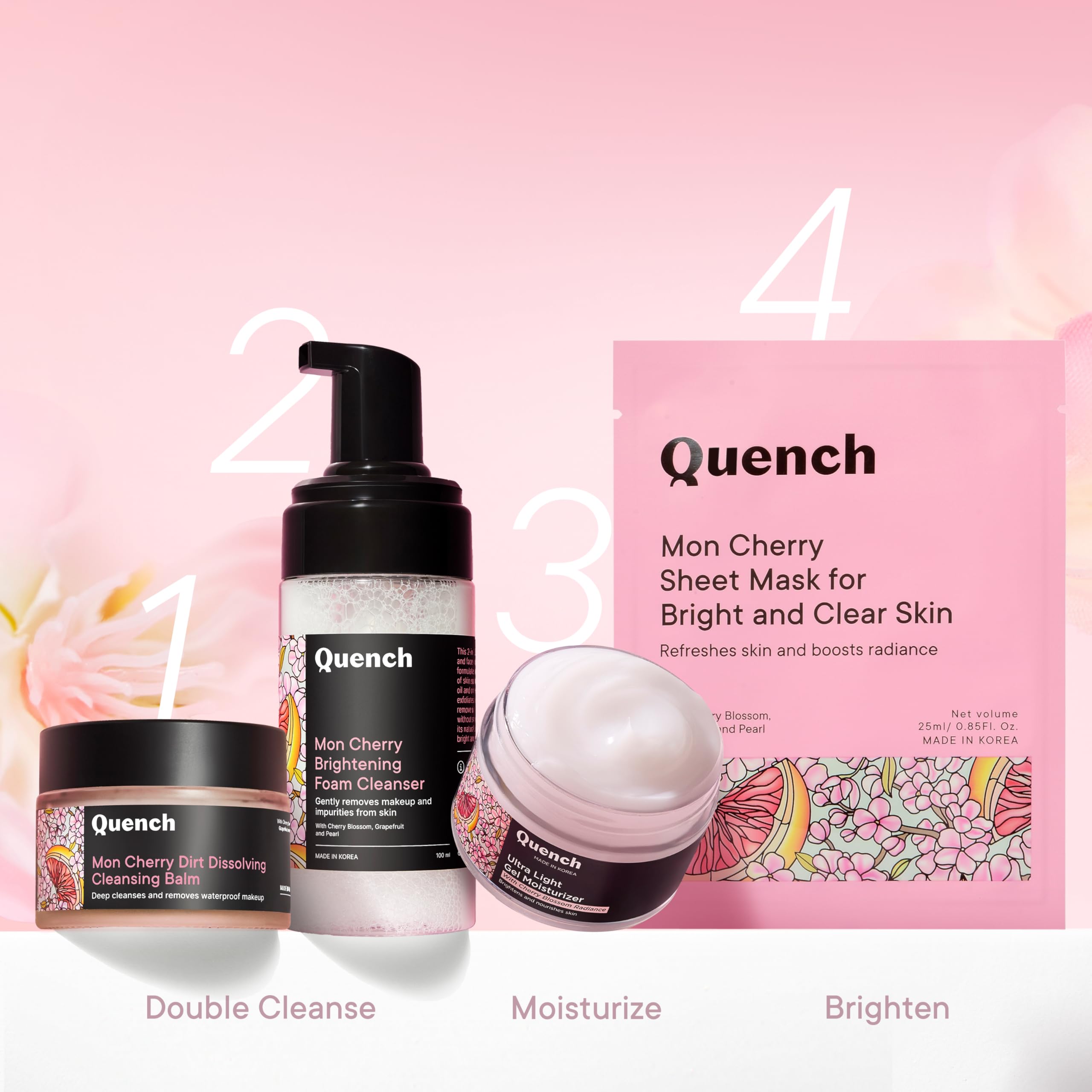 Quench Snail Mucin Korean Collagen Boost Mask with Niacinamide & Hyaluronic Acid for Glass Skin