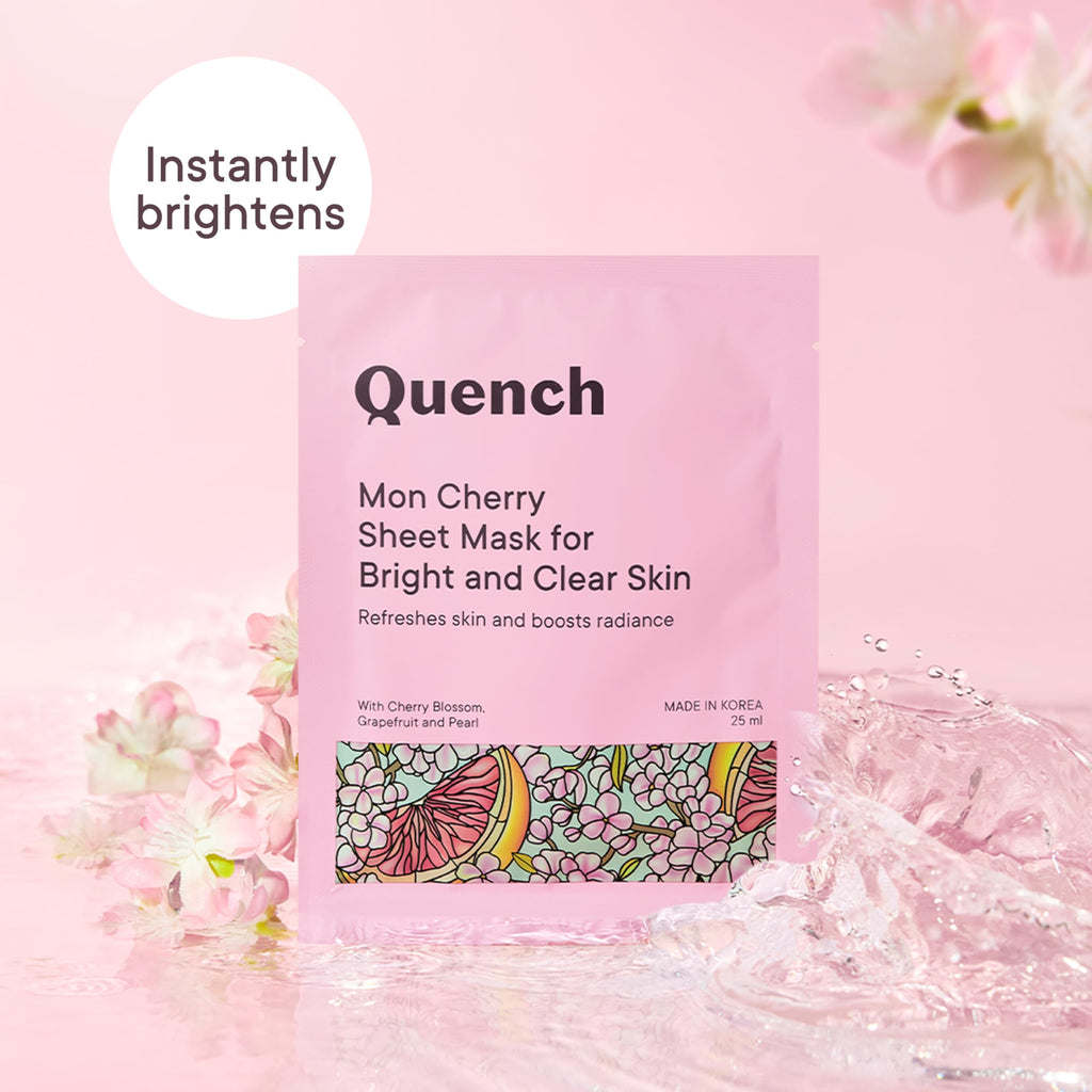 Quench Snail Mucin Korean Collagen Boost Mask with Niacinamide & Hyaluronic Acid for Glass Skin
