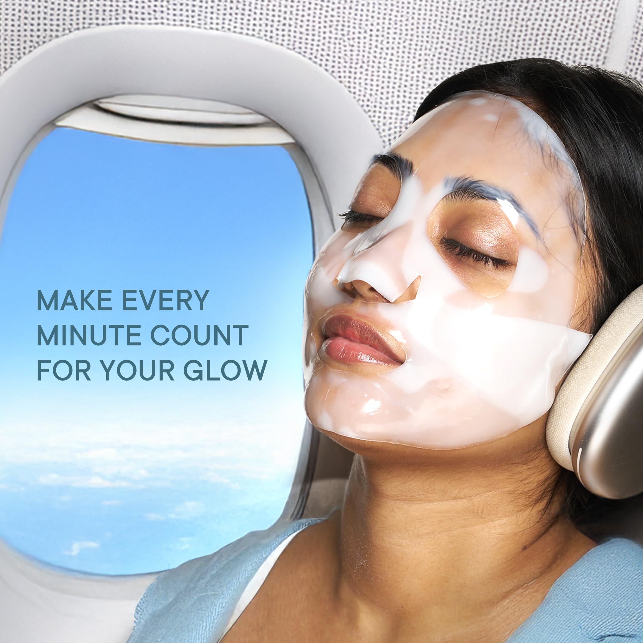 Quench Snail Mucin Korean Collagen Boost Mask with Niacinamide & Hyaluronic Acid for Glass Skin